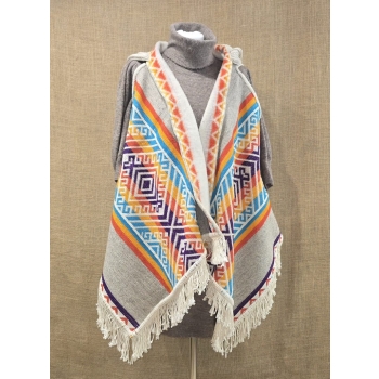 Poncho ekwadorskie- kamizelka ze 100% wełny owczej .